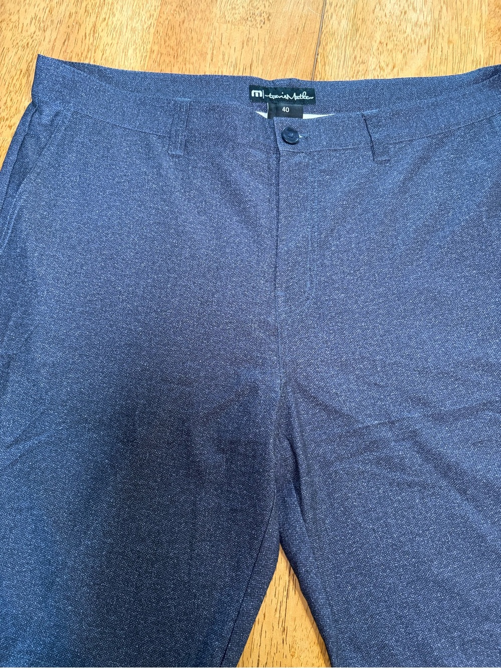 Travis Mathew Men's Navy Textured Flat Front Shorts